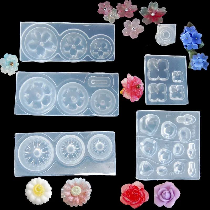 DIY Flower Rose Shaped Silicone Epoxy Resin Mold Jewelry Tools Jewelry Accessories Resin Filling
