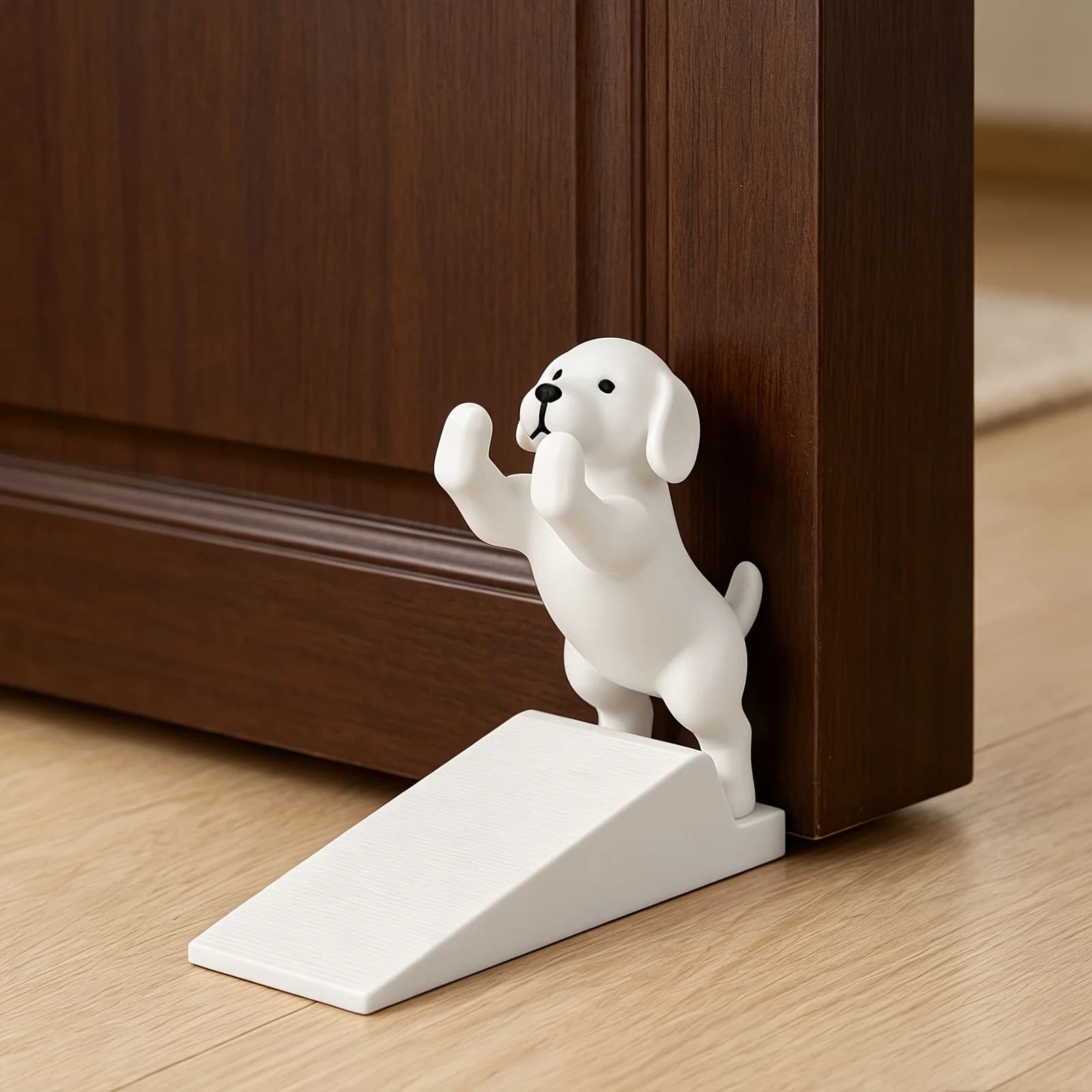 1Pcs 3D Labrador Dog Door Stopper Anti Slip Door Wedge Block Auto Close Anti Pinch Hands No Scratch Floor Cute Home Ornament Whi