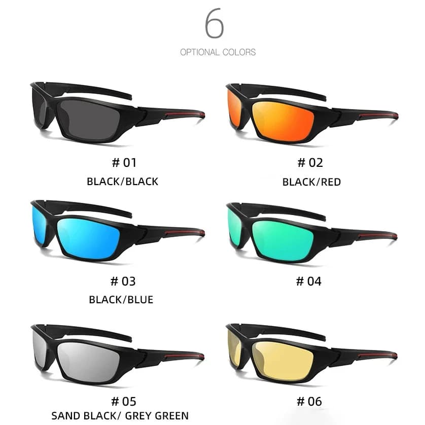 Unisex Polarized Sports Sunglasses - UV Protection Cycling Glasses for Men & Women, Multi-Sport Hiking Driving Swimming Goggles​