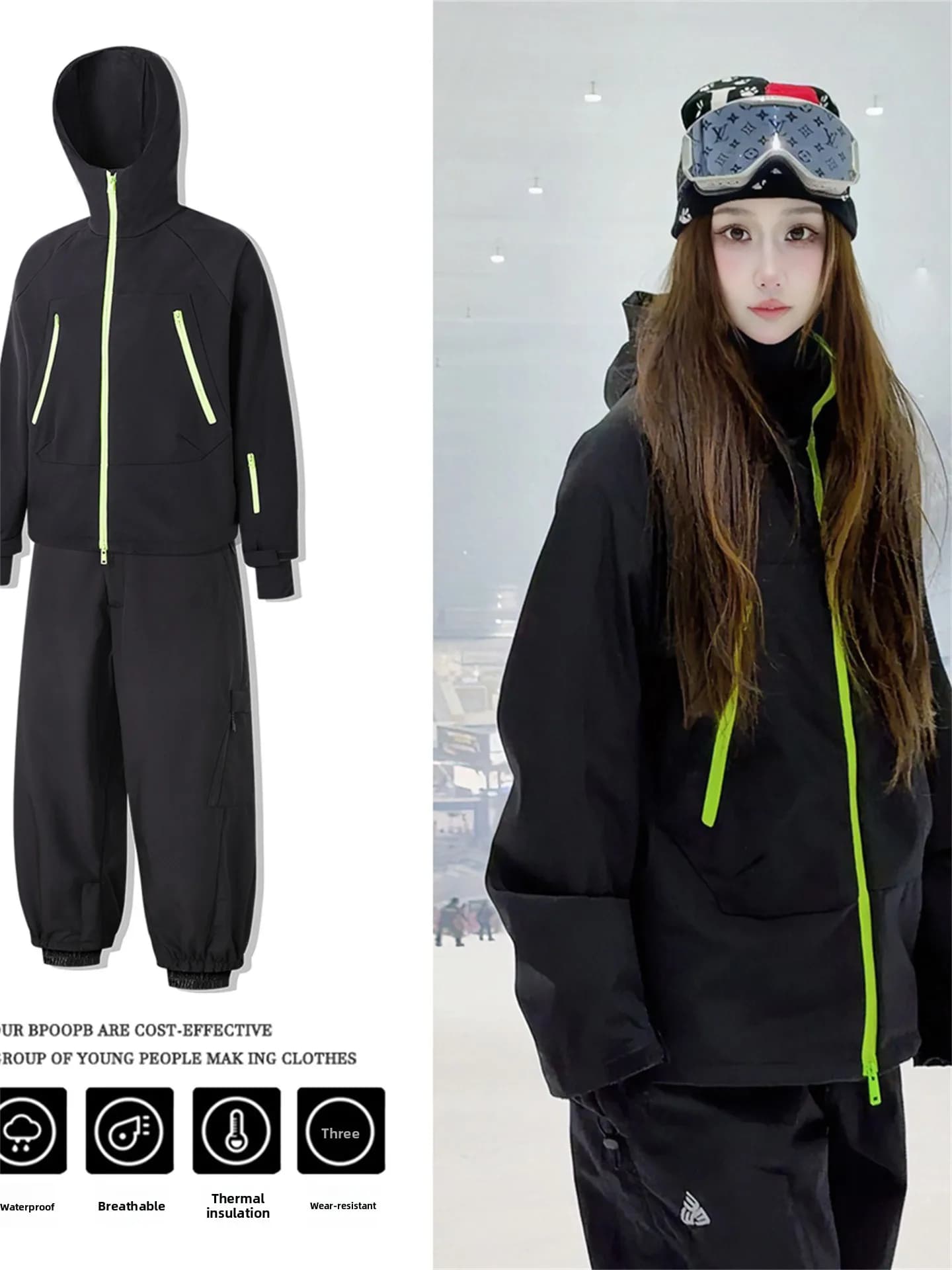 Giacca Professionale per Sport Invernali, Pantaloni da Montagna Anti-Freddo per Uomo e Donna, Impermeabili e Resistenti all'Usura
