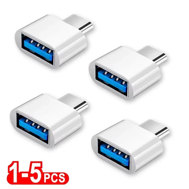 1-5 Pcs Universal USB-C Converter USB Type-C to USB 3.0 OTG Adapter For Realme Huawei Xiaomi Honor Redmi Android Phone Data Sync