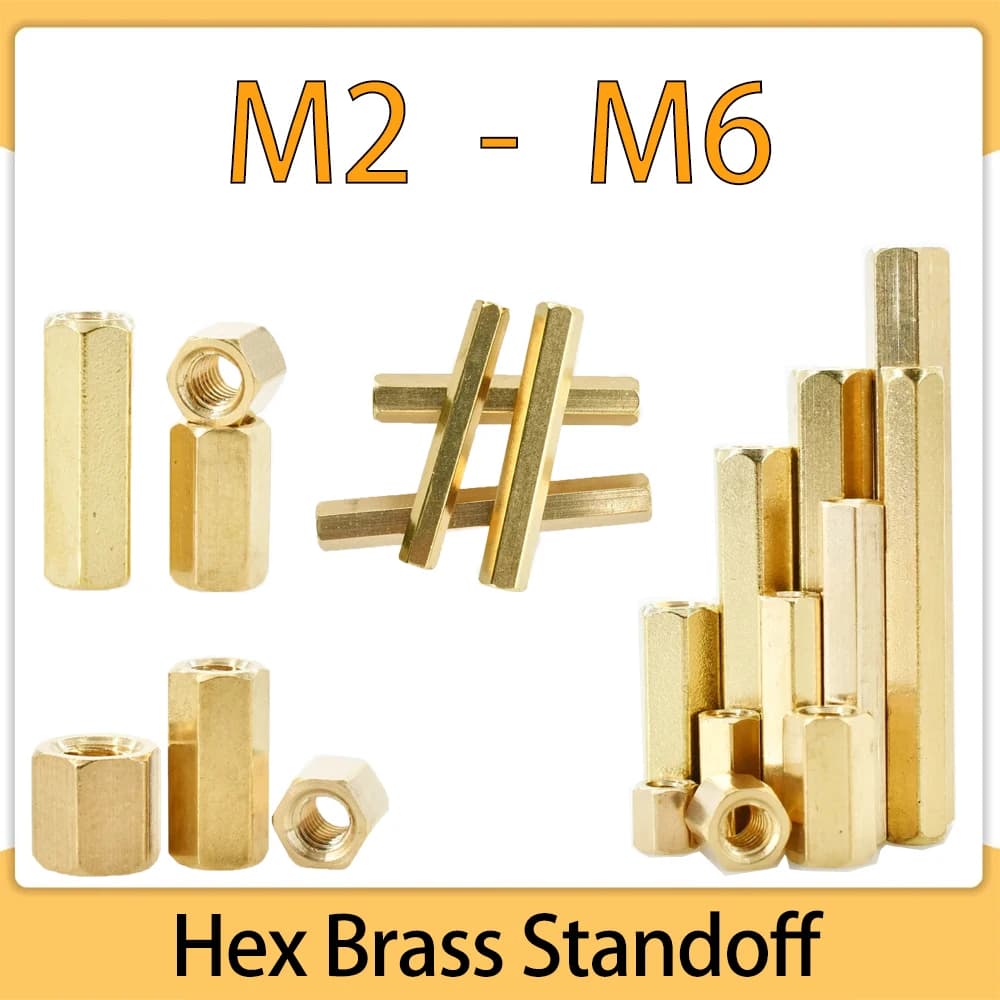 Esagonale bordo rack bullone a doppia testa ottone scheda principale staffa spaziatura vite M2 M2.5 M3 M4 M6 guarnizione scheda principale in rame esagonale