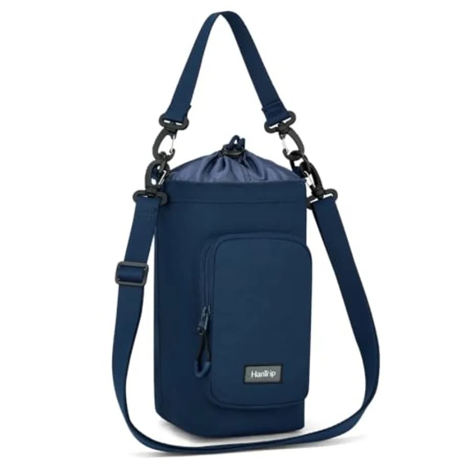 Borsa Termica Porta Borraccia con Tracolla e Tasca Porta Telefono per Borracce Termiche da 25/32/40/64 oz