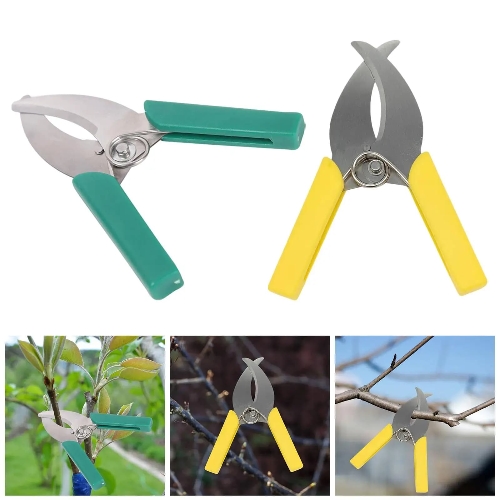 Anello per abbaia Forbici per potatura di alberi da giardino Strumento per innesto a mano per piante in vaso Albero da frutto Giardino Uva Frutteto