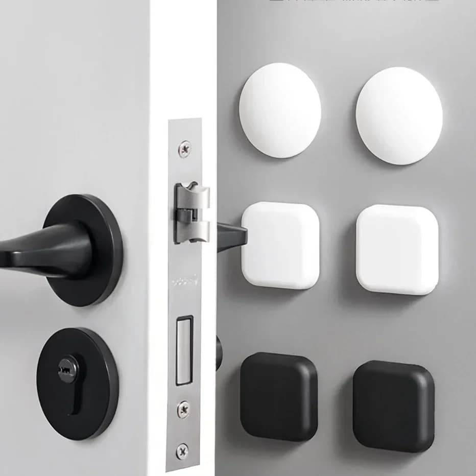 Protections No Drill Door Stopper Sticker Floor Door Stops Home Handle Self-adhesive 5/3/1 Anti-earplug Silicone PC Safety Mat