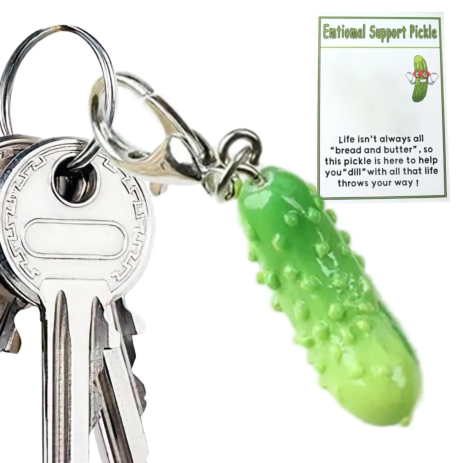 Portachiavi divertente a forma di cetriolo, gadget antistress, ciondolo a forma di cetriolo, decorazione per borsa, grazioso gioiello a forma di frutta, regalo per bambini e adulti, bomboniera per feste