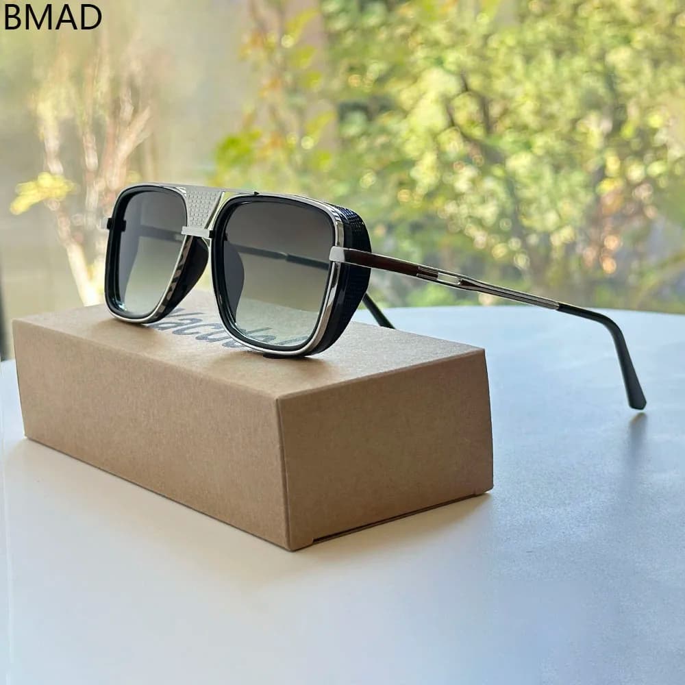 Occhiali da sole per uomo Steampunk Occhiali da sole da esterno Protezione solare Occhiali punk Occhiali da sole firmati Gafas Vintage Oculos Lentes Lunette Nuovo
