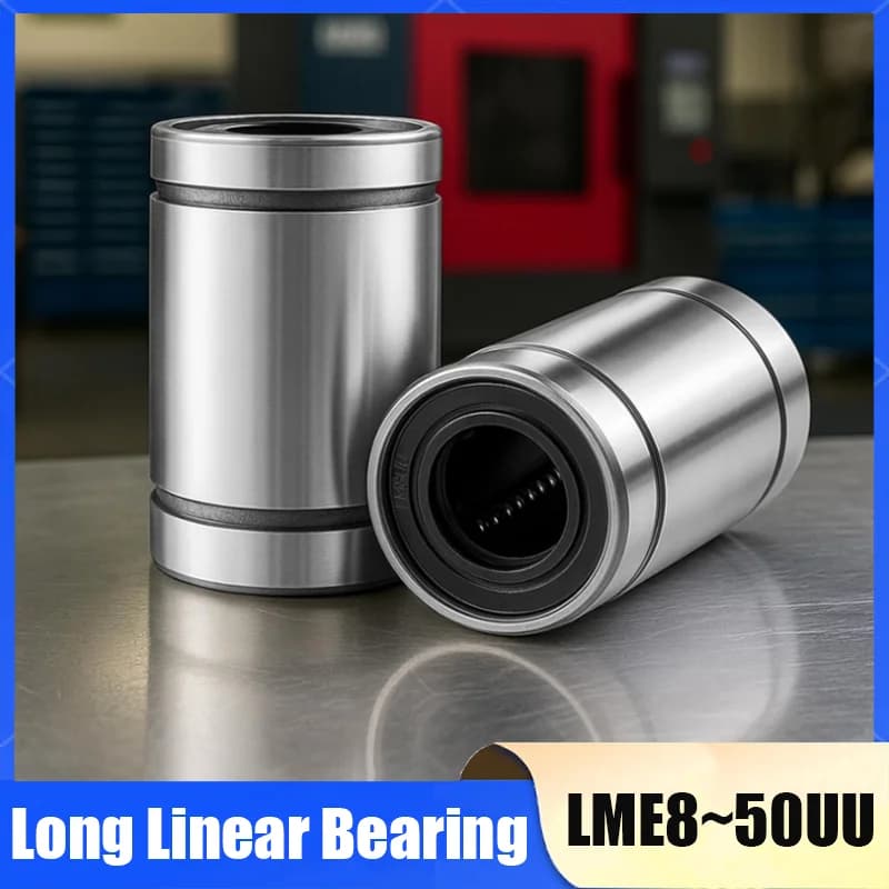 1Pcs LME8/12/16/20/25/30/40/50UU Long Linear Motion Bearing Ball Bushing Linear Shaft Parts DIY CNC 3D Printer