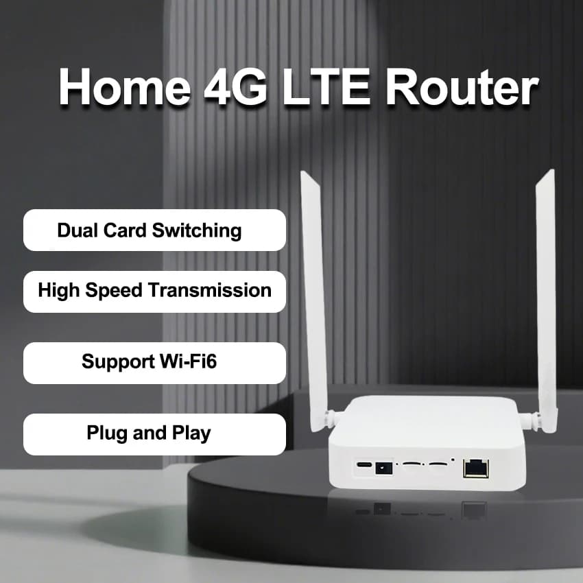 Router Wi-Fi 6 4G LTE Dual SIM 150Mbps, WiFi 2,4GHz 300Mbps, antenna magnetica SMA, blocco 3G/4G, impostazione APN, DC 12V/tipo C, binario