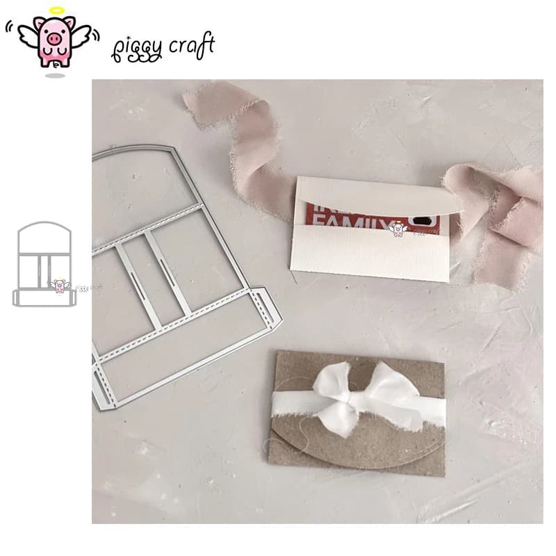 Piggy Craft Metal Stripe Cutting Stripe Mold Envelope Box scrapbook Craft Paper Knife Mold Blade Punching Stencil Dies