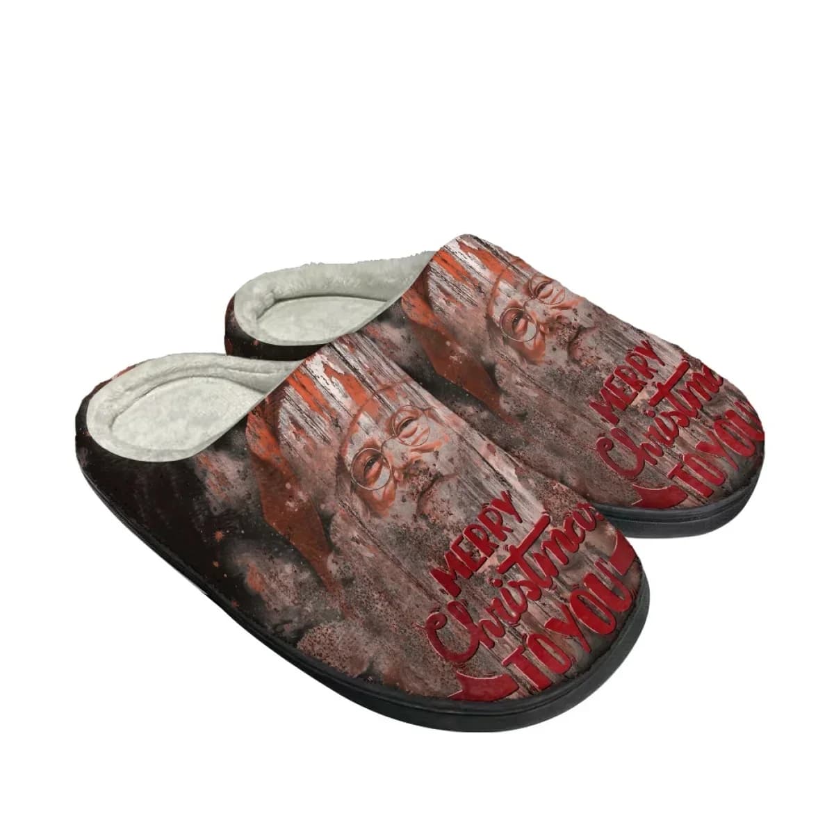 Pantofole Calde in Cotone Autunno Inverno, Regali di Natale, Ciabatte da Donna con Stampa Personalizzata, Calzature Casual da Interno