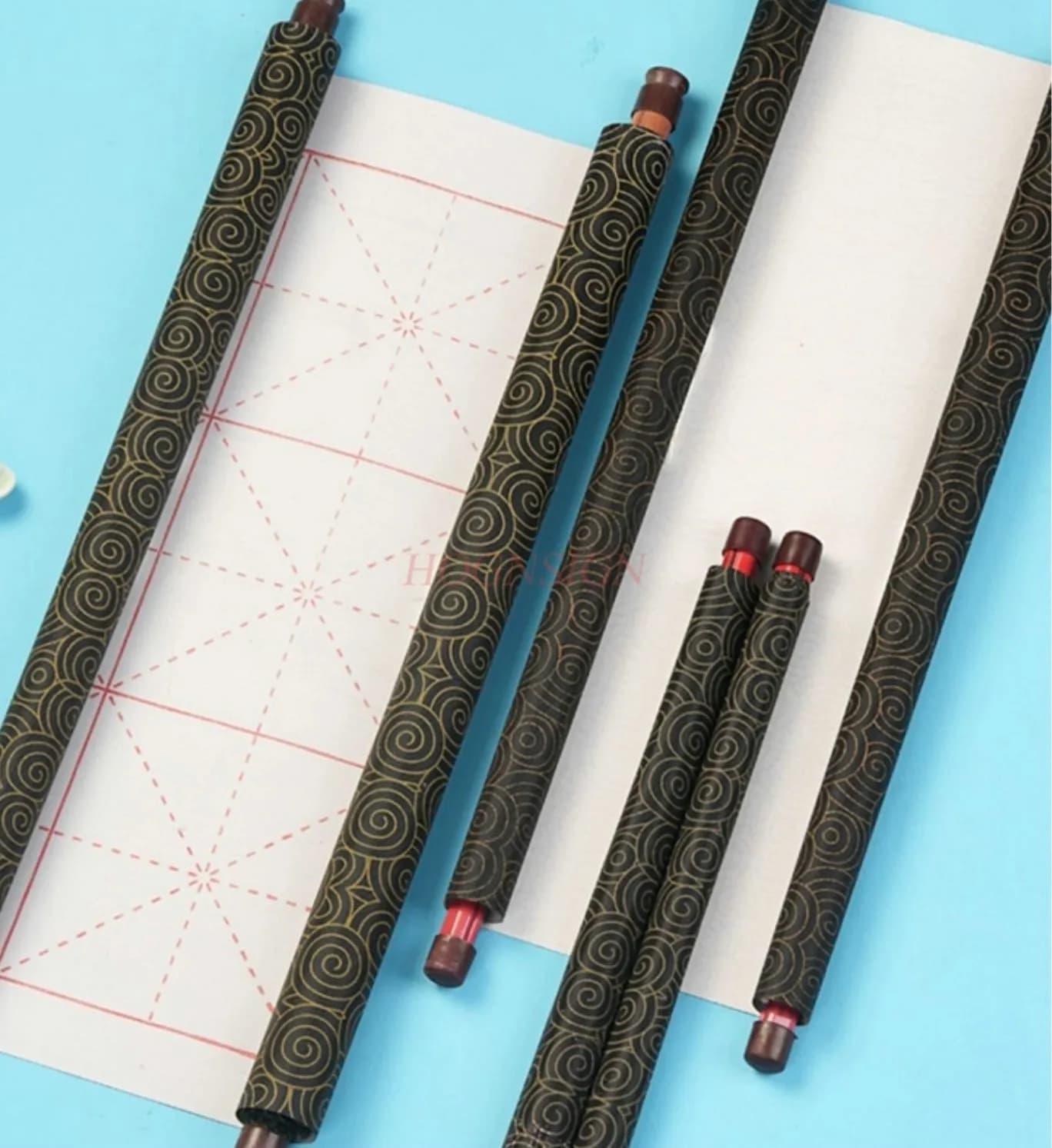 1set Calligraphy Water Writing Cloth Beginner's Beginner's Set for Practicing Calligraphy with Brush and Calligraphy Copy