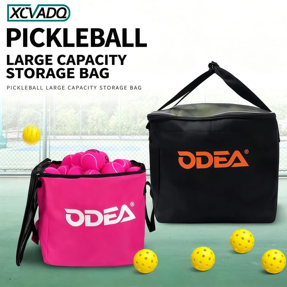 Professional Tennis & Pickle Ball Hopper Holds 160/80 Balls, Foldable Portable Compact & Lightweight Zippered Pocket Carry Bag