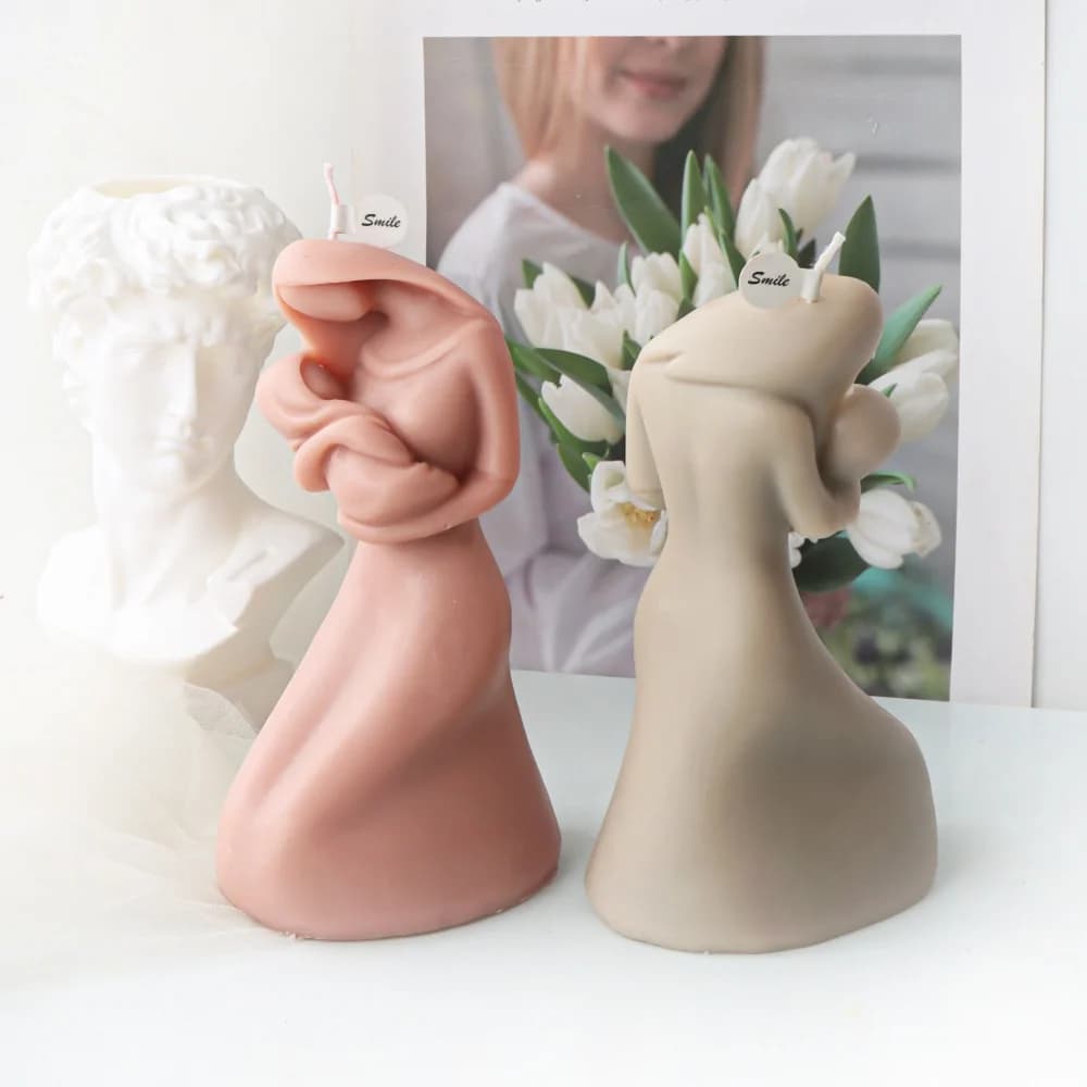 Baby Silicone Candle Mould Virgin Hug Make yourself Mary Child Gesso Resin Tools Kit to Make Scented Candle Moulds DIY Gifts for Mother's Day