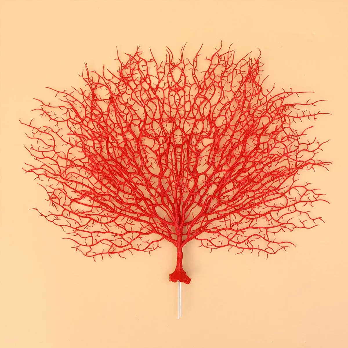 1 Pezzo Ramo di Corallo Rosso in Plastica, Decorazione Artificiale per Acquario e Casa, Piante Finte Decorative