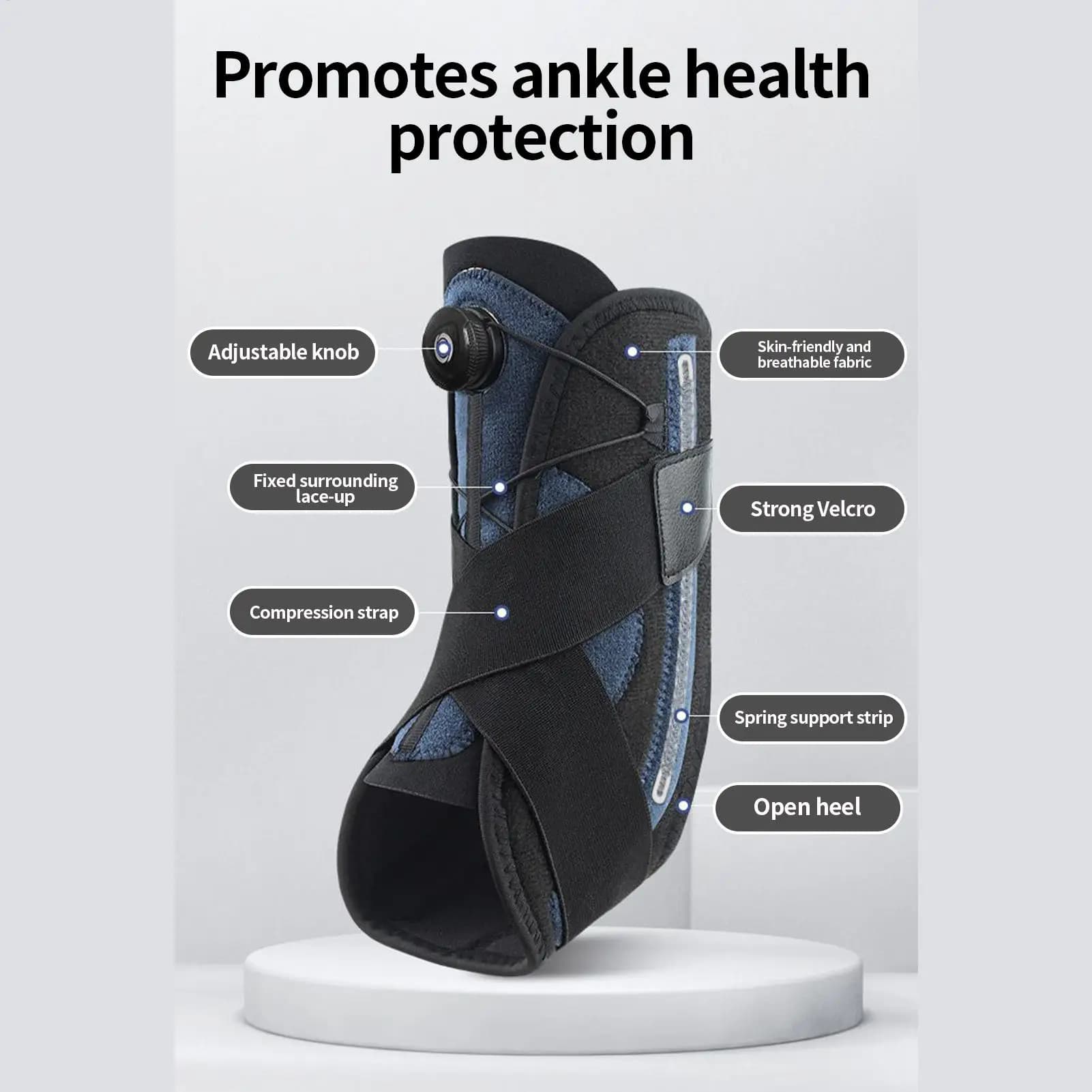 Supporto per caviglia per donna Stabilizzatore per caviglia Avvolgimento stabilizzatore per piede protettivo regolabile per allenamento di corsa Allenamento di basket