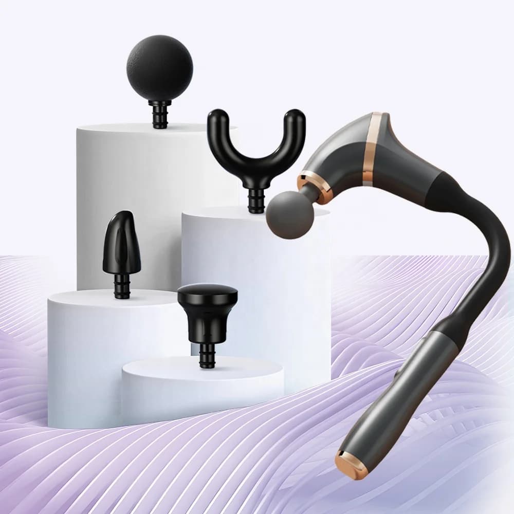Custom Portable Premium U-Shaped Back Upgrade LED Screen Pain Relief Deep Tissue Fascia Arc Massage Gun