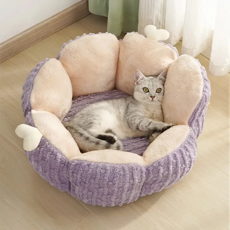 Cuccia per gatti invernale calda semi-chiusa a forma di cactus, universale per tutte le stagioni, accessori per animali domestici