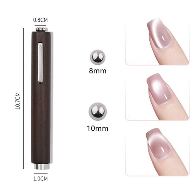 3-in-1 Multifunctional Magnetic Stick for Nails Effect Cat Eye with Magnetic Beads, Professional Tool for Manicure and Nail Art