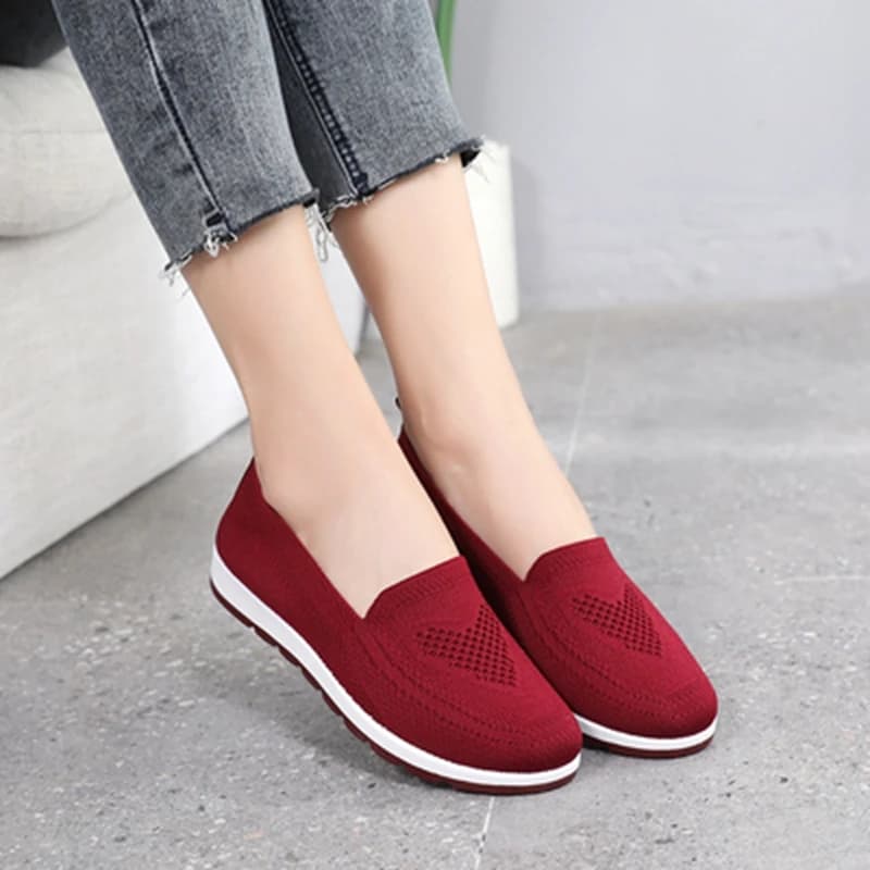 Scarpe Estive da Donna Slip-On, Sneakers Casual alla Moda, Comode e Traspiranti, Foderate con Materiali Misti