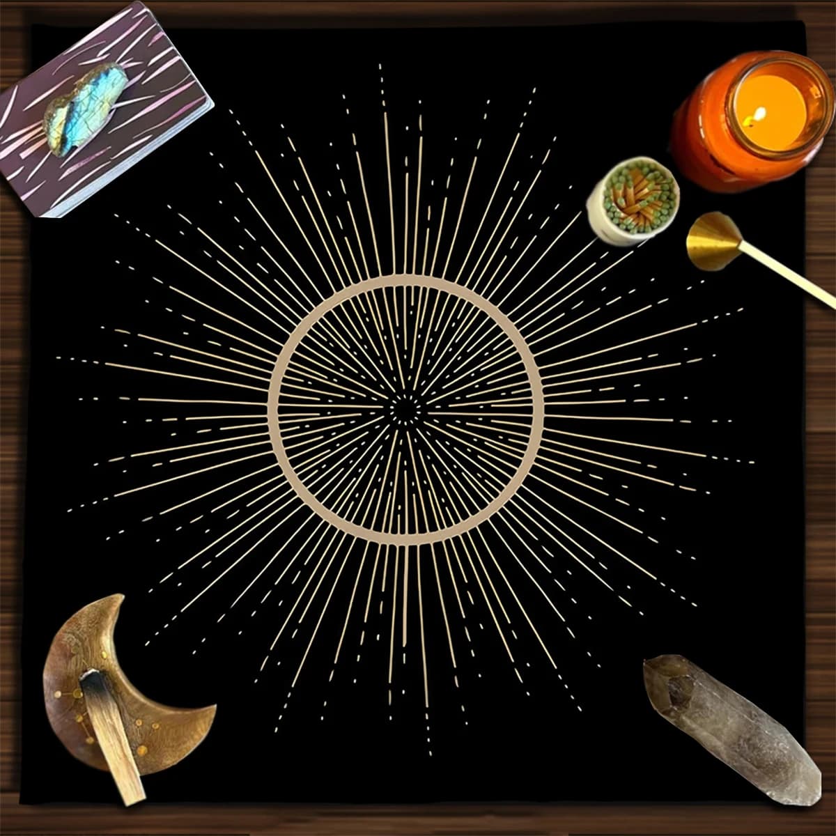 Tree of Life Star Tarot Cloth For Spread Tarot Reading Cloth Altar Cloth Astrology Oracle Card Pad Game Mat Witch Home Decor