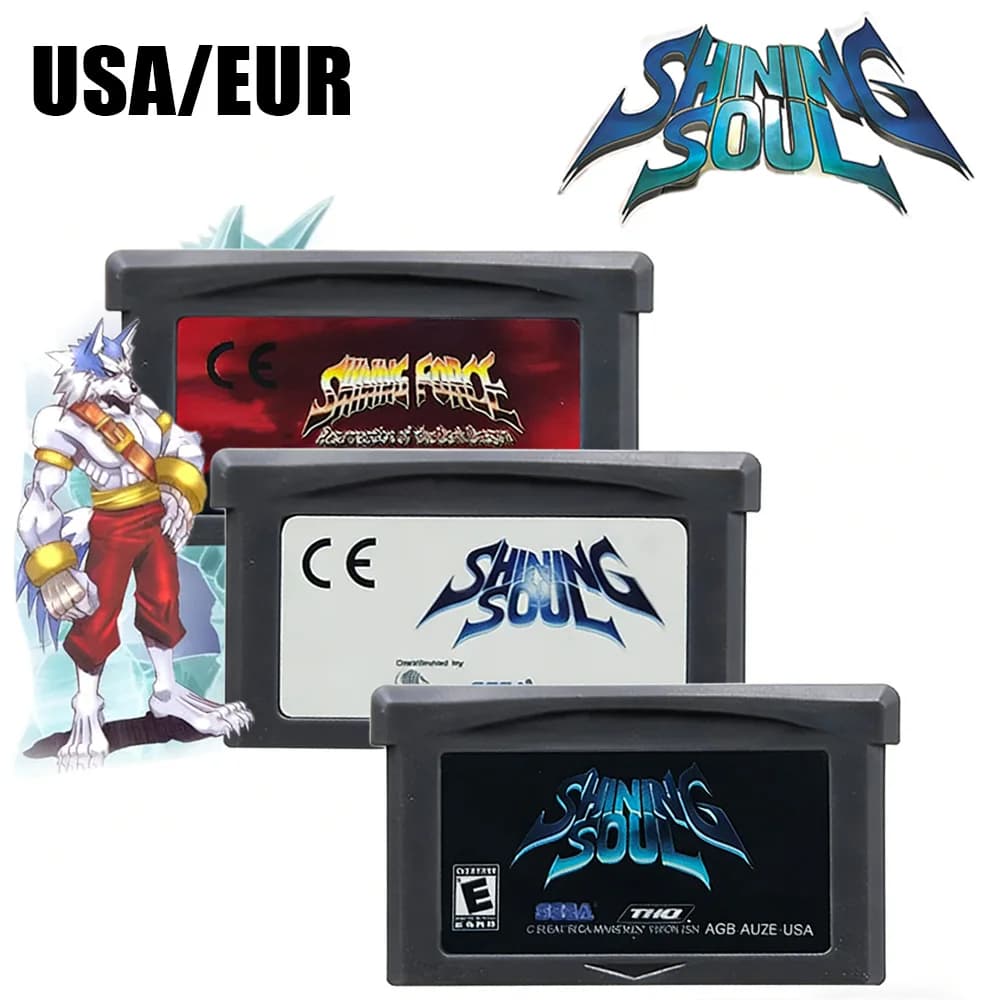 Serie di giochi GBA, cartuccia per videogiochi a 32 bit, scheda console, Shining Soul, Shining Force, Resurrection of the Dark Dragon