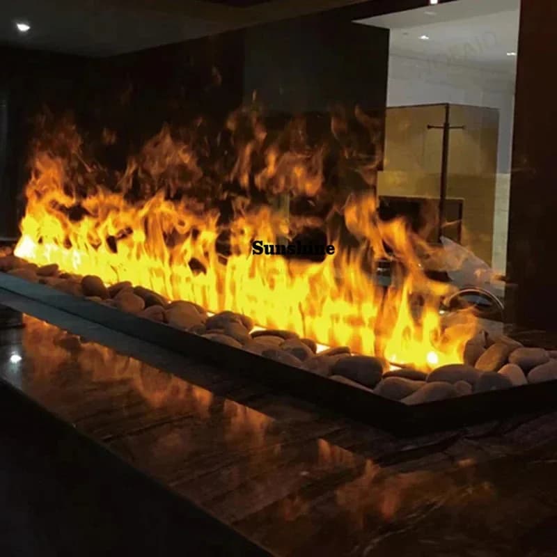 Caminetti Elettrici con Fiamma Simulata Integrata, Ultra-sottili, con Umidificatore e Supporto TV, Decorazione per Soggiorno