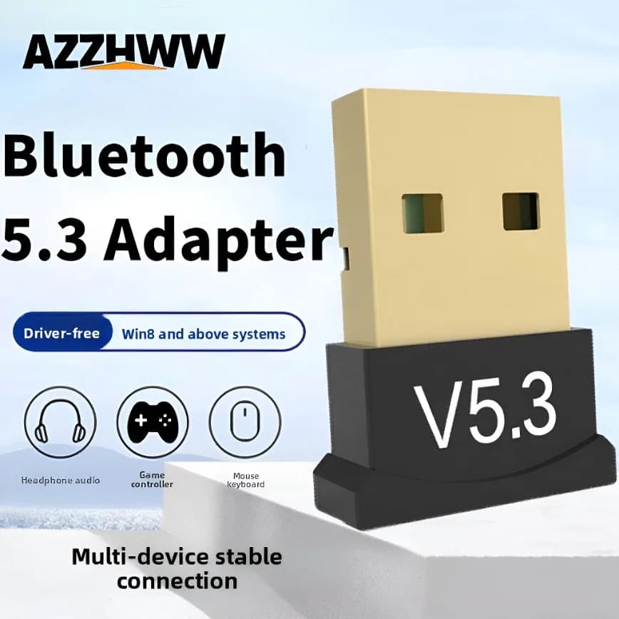 Adattatore Bluetooth USB 5.4/5.3/5.1/5.0 Adattatore Bluetooth wireless per PC Laptop Altoparlante wireless Ricevitore audio Trasmettitore USB