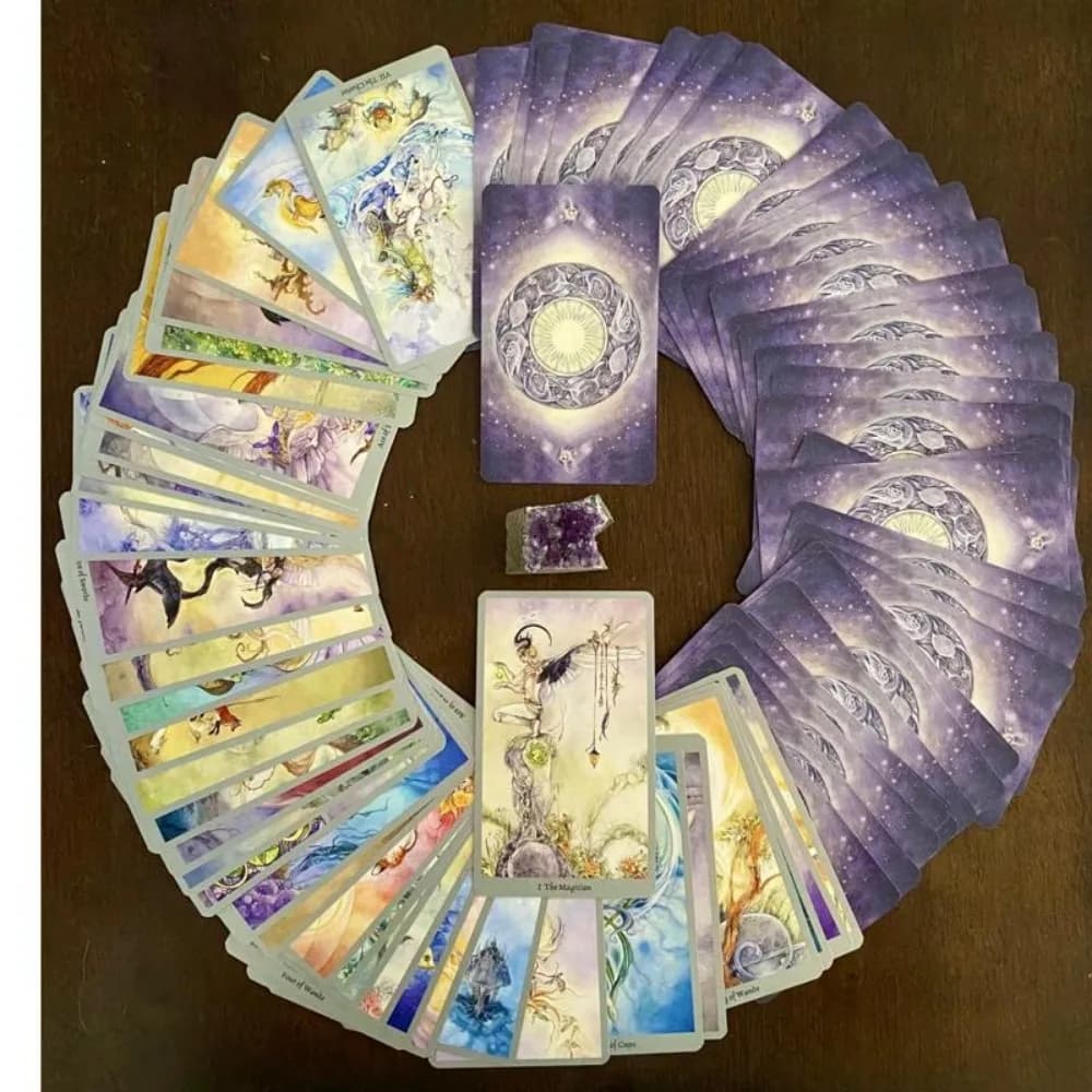 10.3*6 cm Divinazione tarocchi Paesaggi ombre Mazzo di tarocchi Strega Divinazione Destino Carta di predizione della fortuna Amico di famiglia