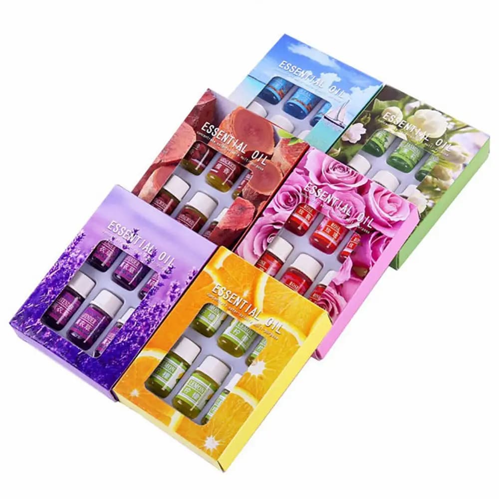 Olio Essenziale Naturale 6 Pezzi 3ml Fragranza Rosa/Lavanda/Oceano per Diffusore di Aroma