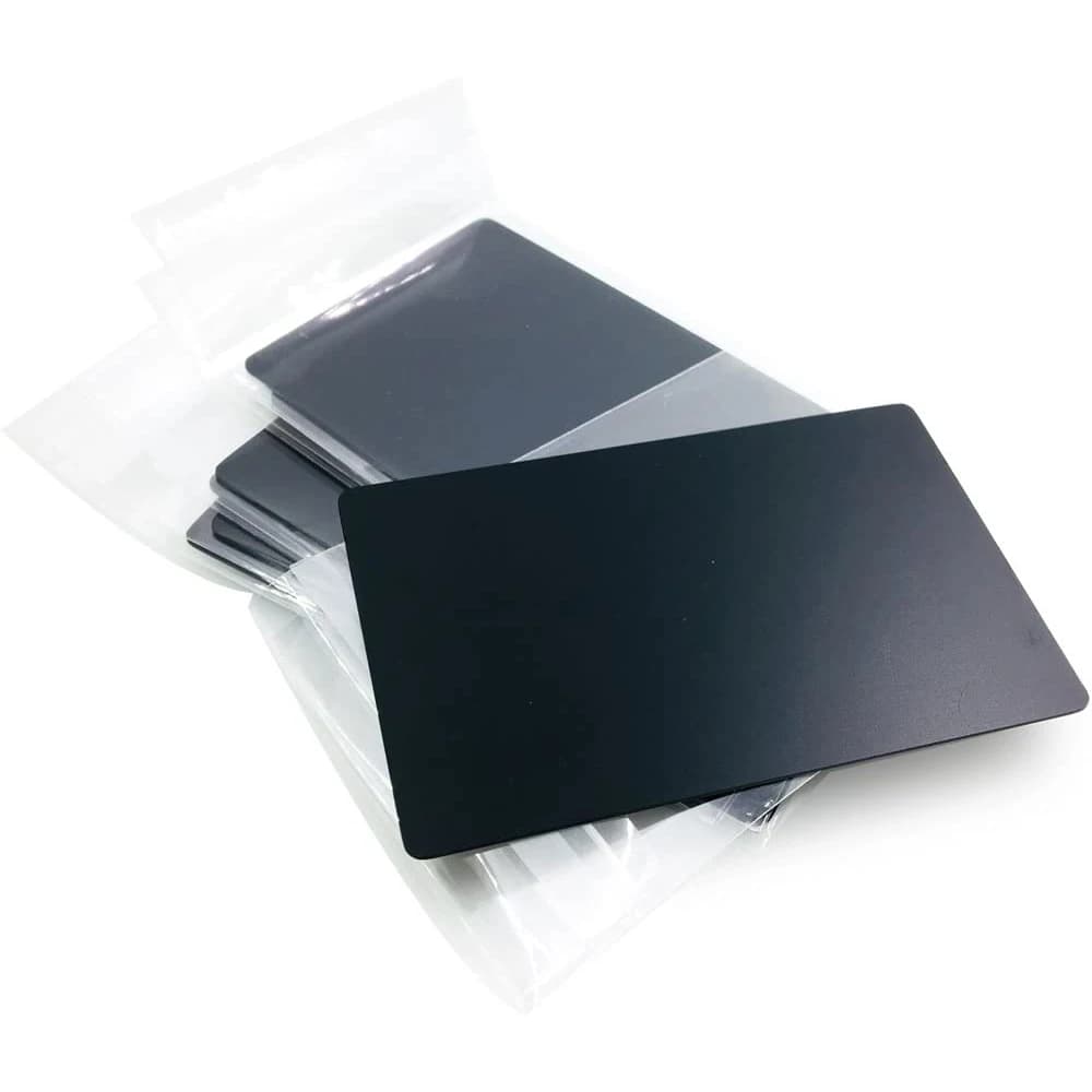 10 pezzi 85mm x 54mm x 0.7mm nessuna registrazione stampabile incisione Laser in metallo vuoto tessera di controllo accessi aziendale