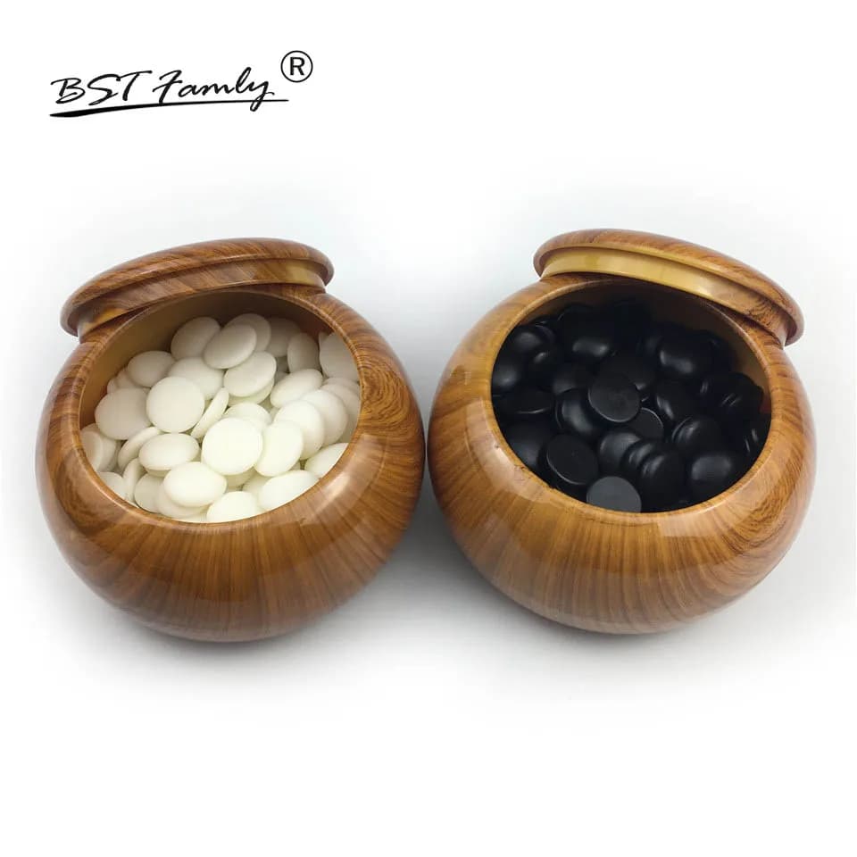 BSTFAMLY Diametro 22mm Set di scacchi in plastica per 19 Strada 361 pezzi Scacchiera in plastica o erba Barattolo di vite Cina Vecchio gioco di Go Weiqi G81