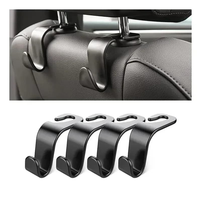 Universal Car Seat Headrest Hook, Auto Back Seat Storage Organizer Hanger Storage Holder for Handbag, Purse Bags, Clothes, Coats
