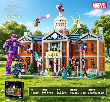 76294 X Mansion Hero Base X-Force Command Center 3093pcs Party Favor Birthday Christmas Guest Gift compatible with LEGO bricks