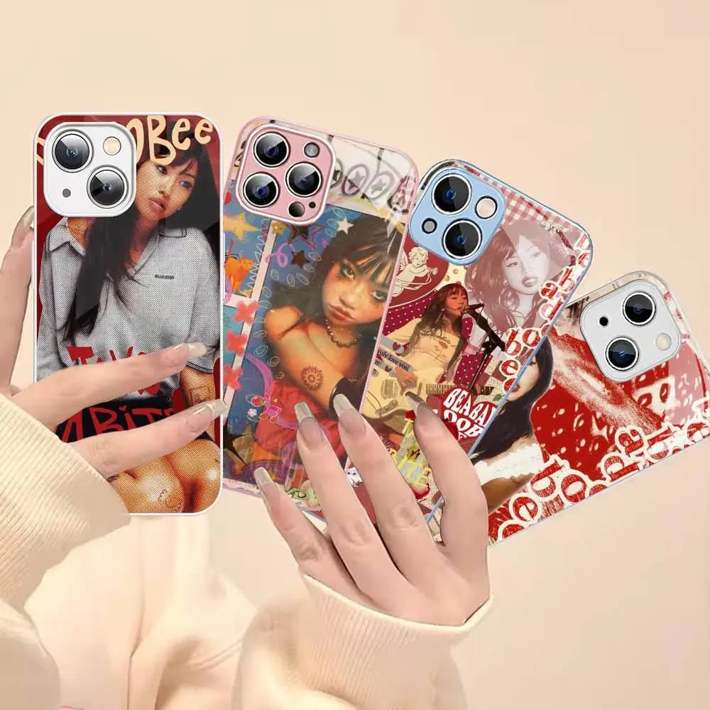 Popular indie singer B-Beabadoobee for iPhone 14 13 12 Mini 11 Pro XS Max X XR 14 Plus Tempered Glass Cover