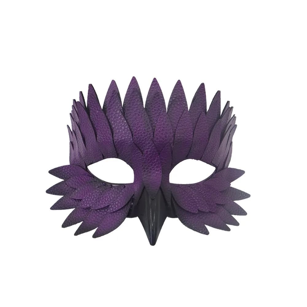 Creative Colorful Party Mask Owl Shape Decoration Props Bird Beak Mask Leather Eye Mask Costume Party