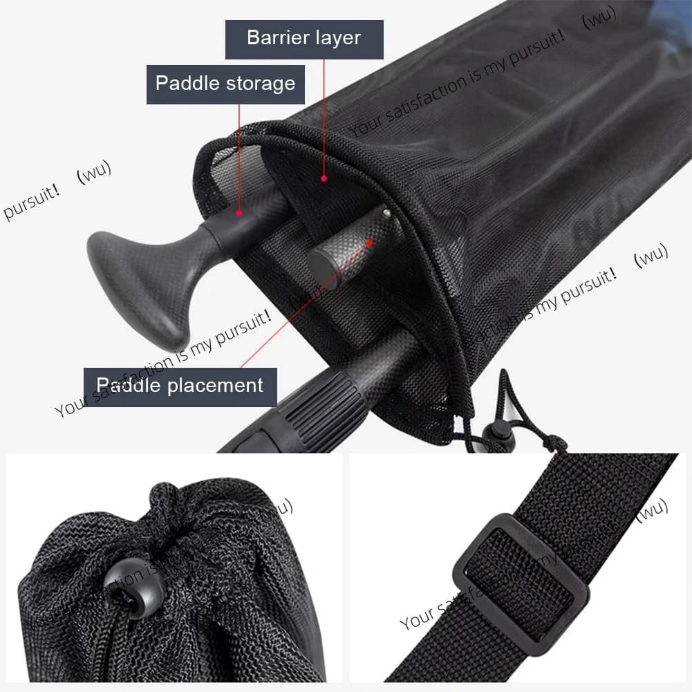 Borsa per pagaia per kayak in rete con tracolla regolabile Borsa per trasporto pagaia per kayak con coulisse
