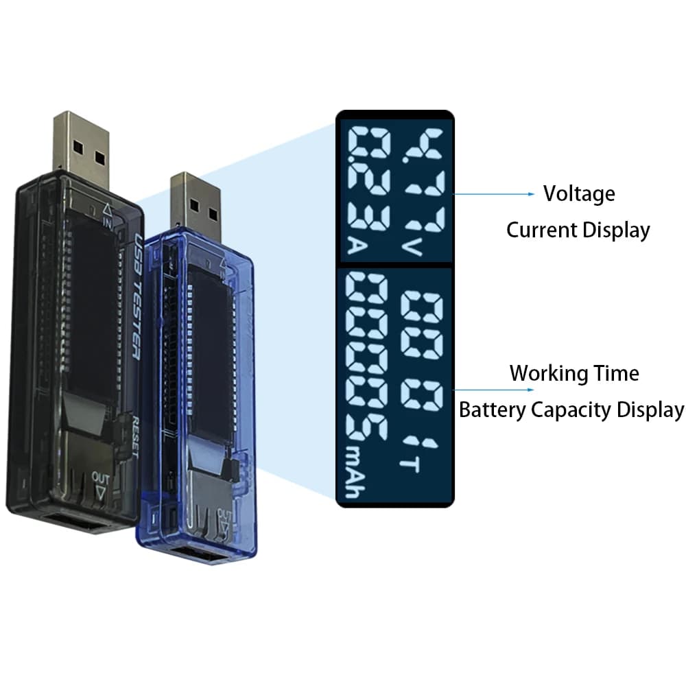1-10 PCS KWSV20 V21 Voltmeter, Current Capacity Battery Tester, USB Voltage, Current, Voltage Charger, Capacity Tester, Portable
