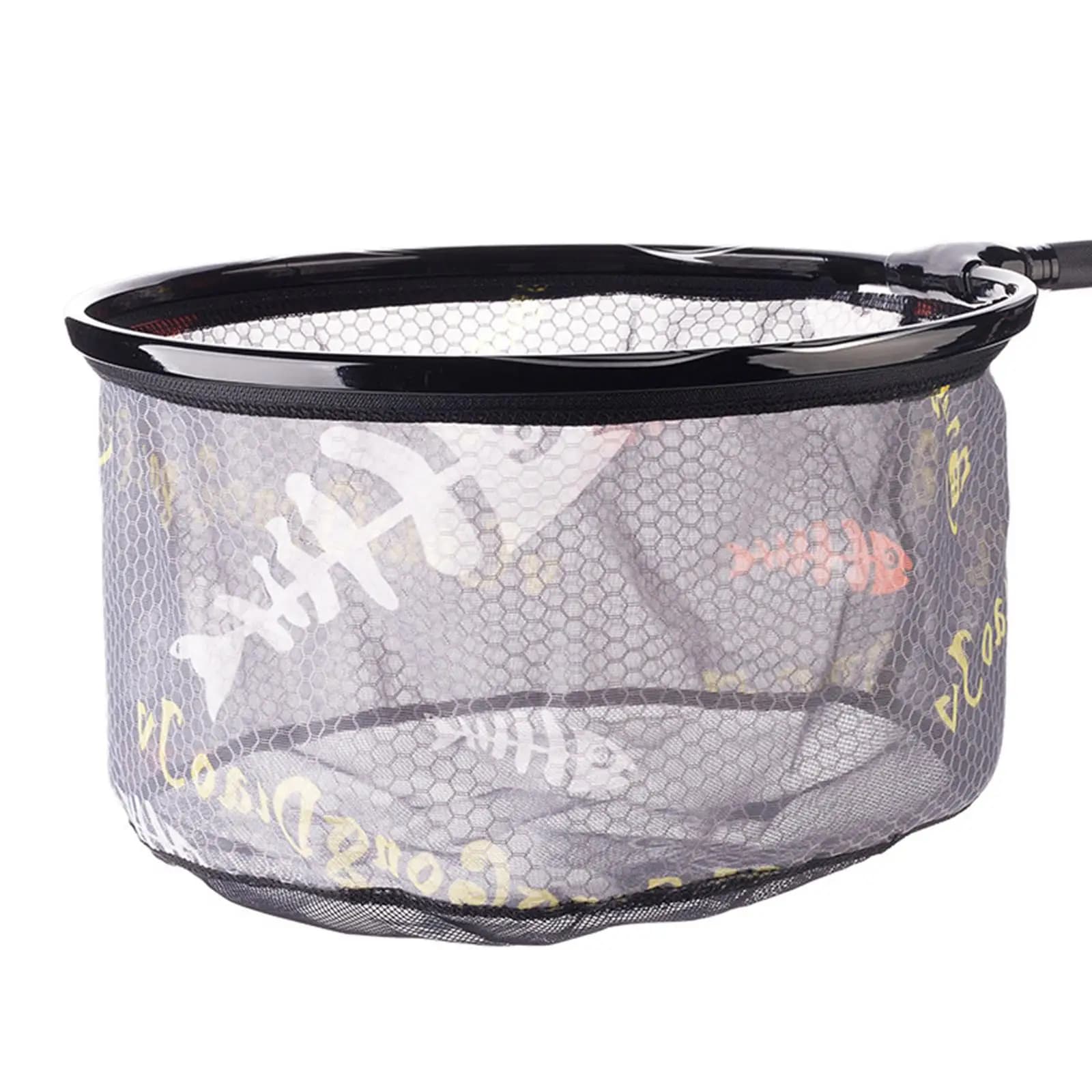 Rete in nylon colorata con testa a vite da 8 mm, resistente, ad asciugatura rapida, pieghevole, per la pesca all'aperto di pesce gatto, persico e trota