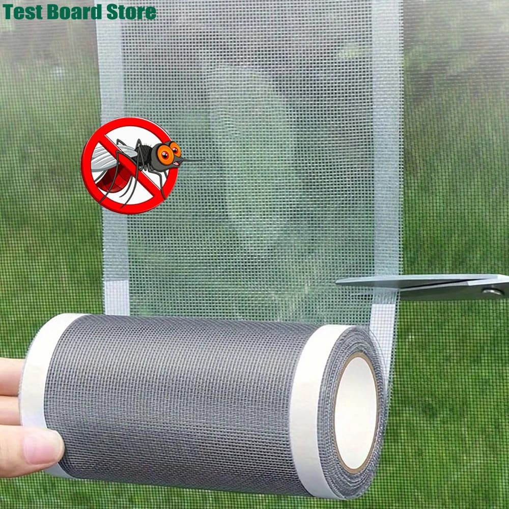 1 rotolo di nastro adesivo per riparazione schermo in plastica da 4,7 pollici x 157 pollici - per finestre, schermi per porte, non impermeabile, riparazione zanzariera