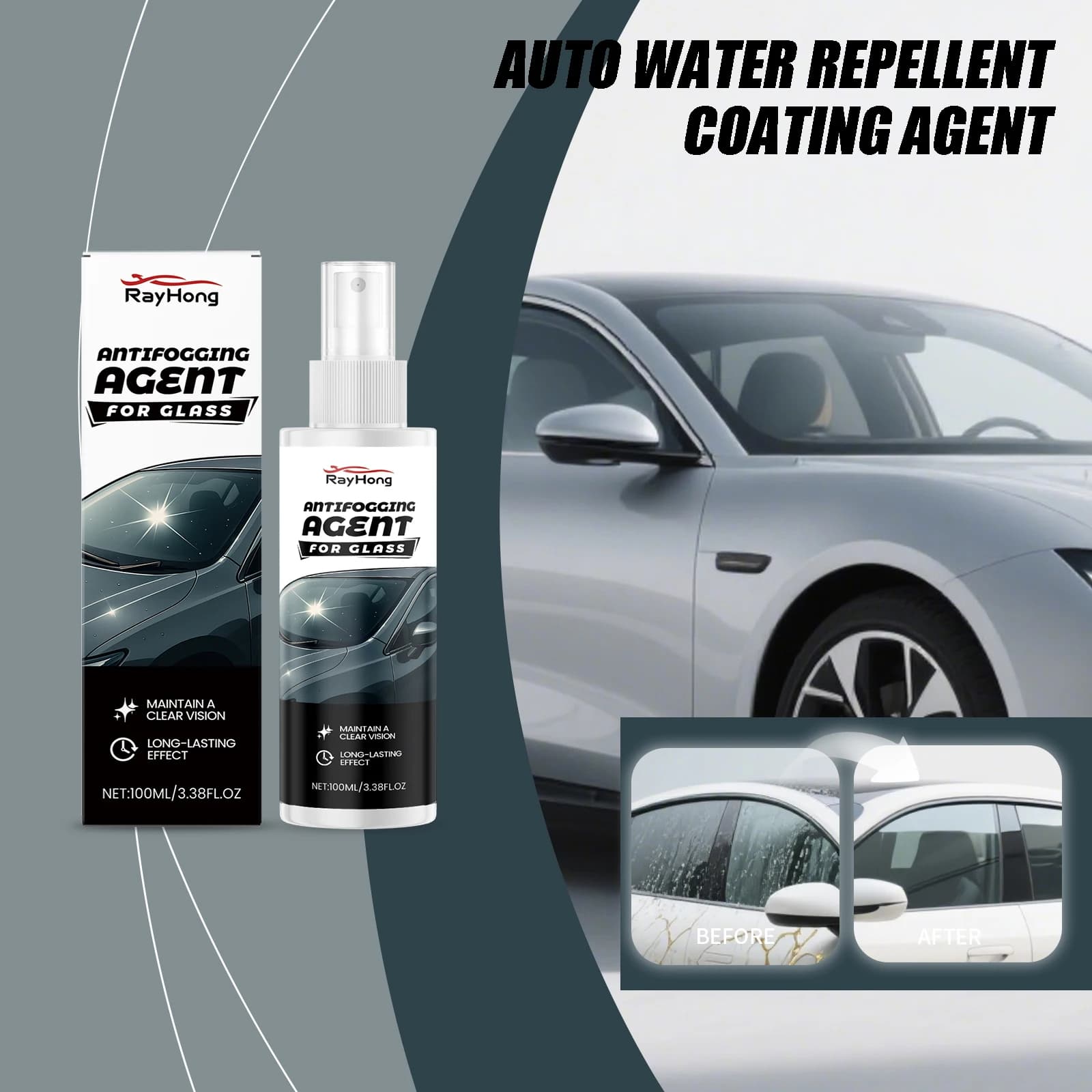 Cars Glass Anti-Rain Spray Auto Water repellent Coating Agent For Windshields Windows Rearview Mirrors Cleaning Anti-fog Spray