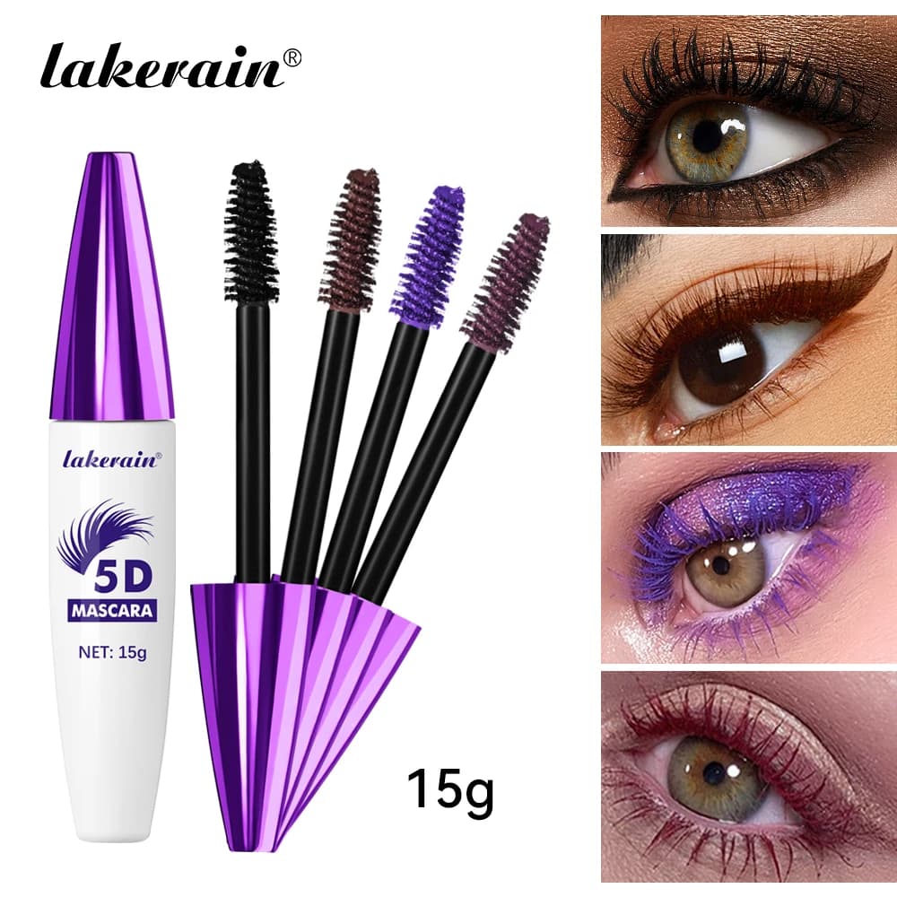 5D Colorful Eyelash Mascara Three-dimensional eyelashes Extension for curling Not deburring Durable waterproof fast drying trick