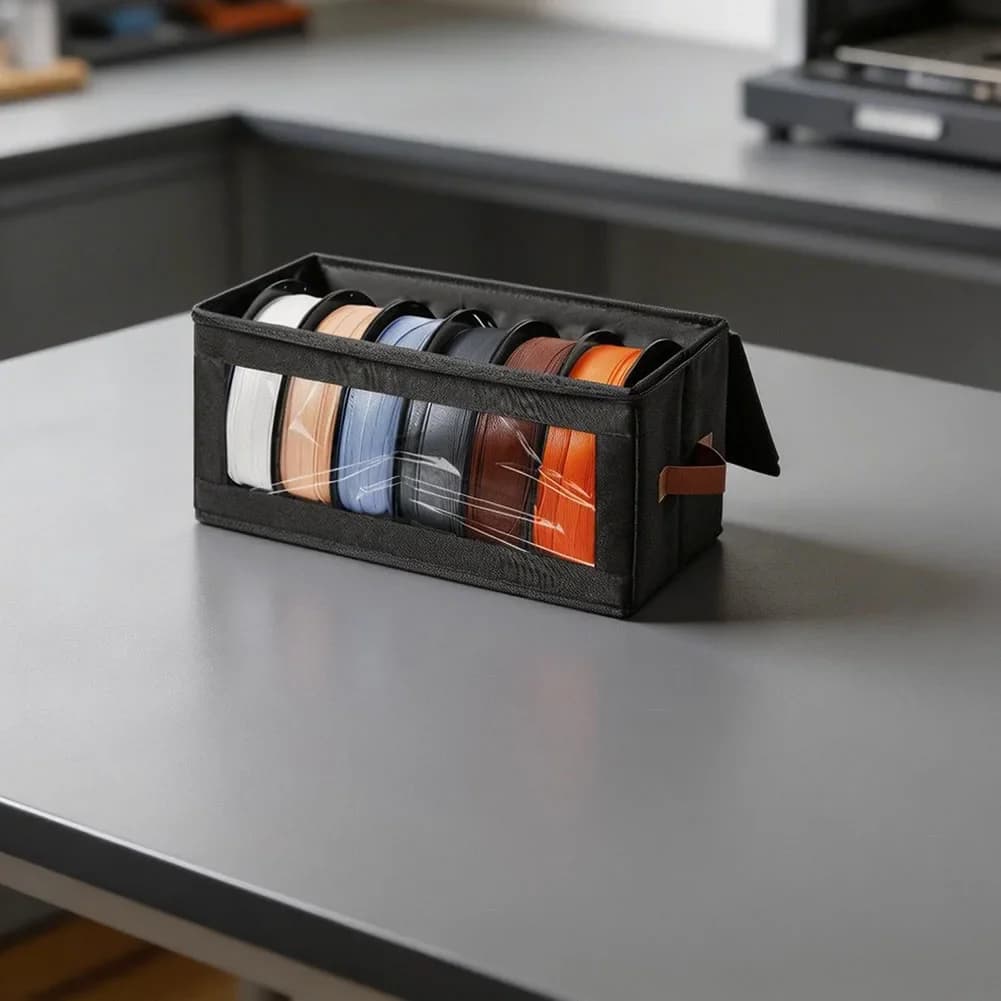 2026 New Foldable 3D Printing Filament Storage Container Holds 6 Spools Waterproof Dustproof Organizer For PLA ABS PETG=TPU=