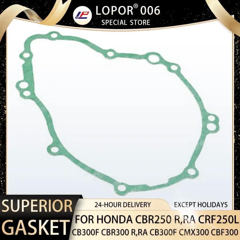 Guarnizione coperchio carter sinistro motore moto per Honda CBR250 R,RA CRF250L CB300F CBR300 R,RA CB300F CMX300 CBF300