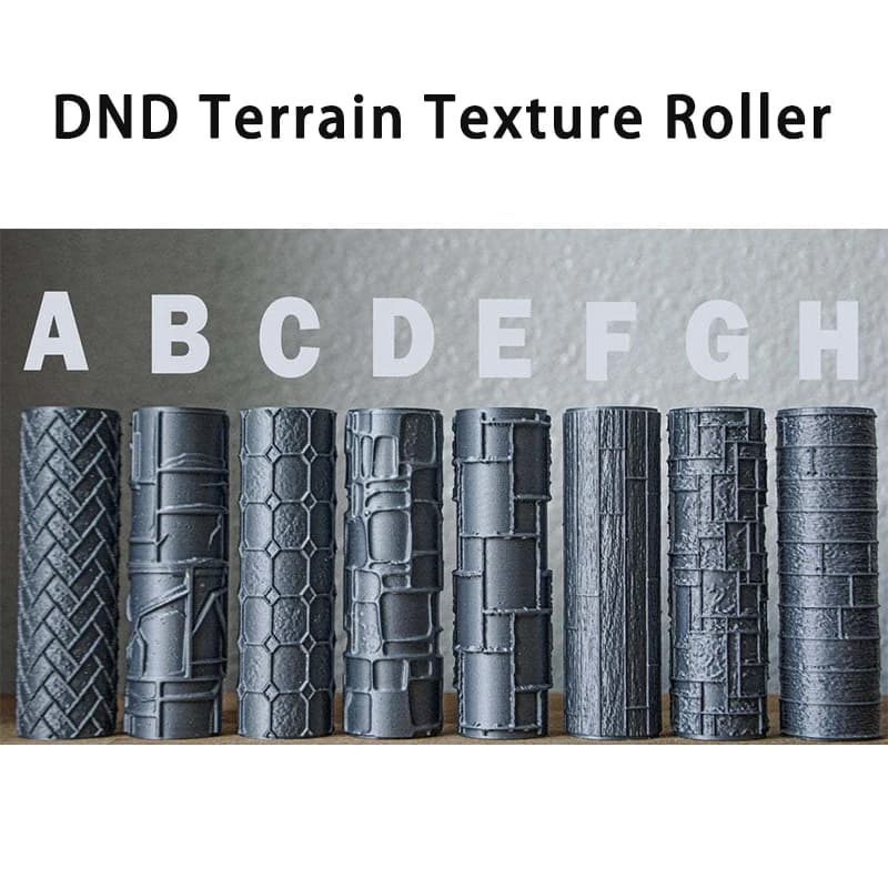 1 Piece Roller for Ground Texture, Single Gift for DND, High Definition RPG Texture Roller, Designed for Modeling in clay, foam and 3D Printed Materials