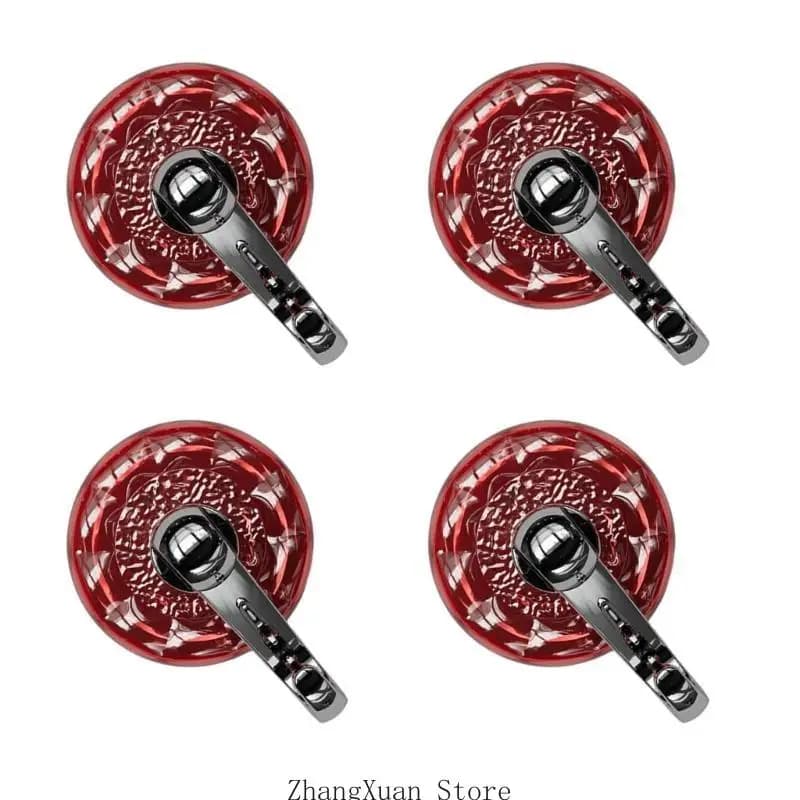 Set 4 ganci a ventosa in ABS e acciaio per decorazioni domestiche eleganti e pratiche 3XUF