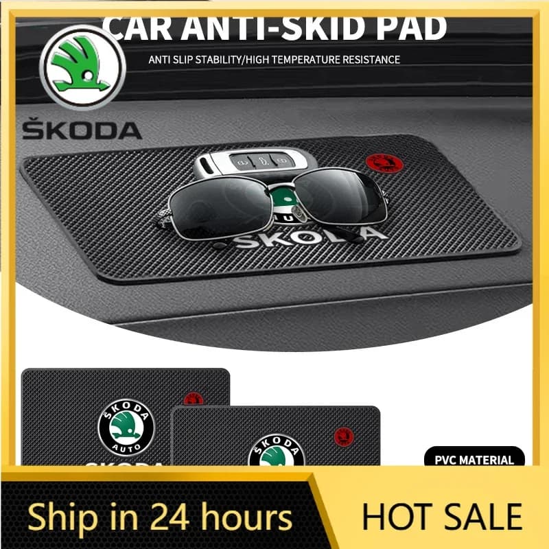 Tappetino Antiscivolo per Cruscotto Auto SKODA 2026, Supporto Antiscivolo per Skoda Fabia Octavia A7 RS Superb Rapid Yeti Karoq Room