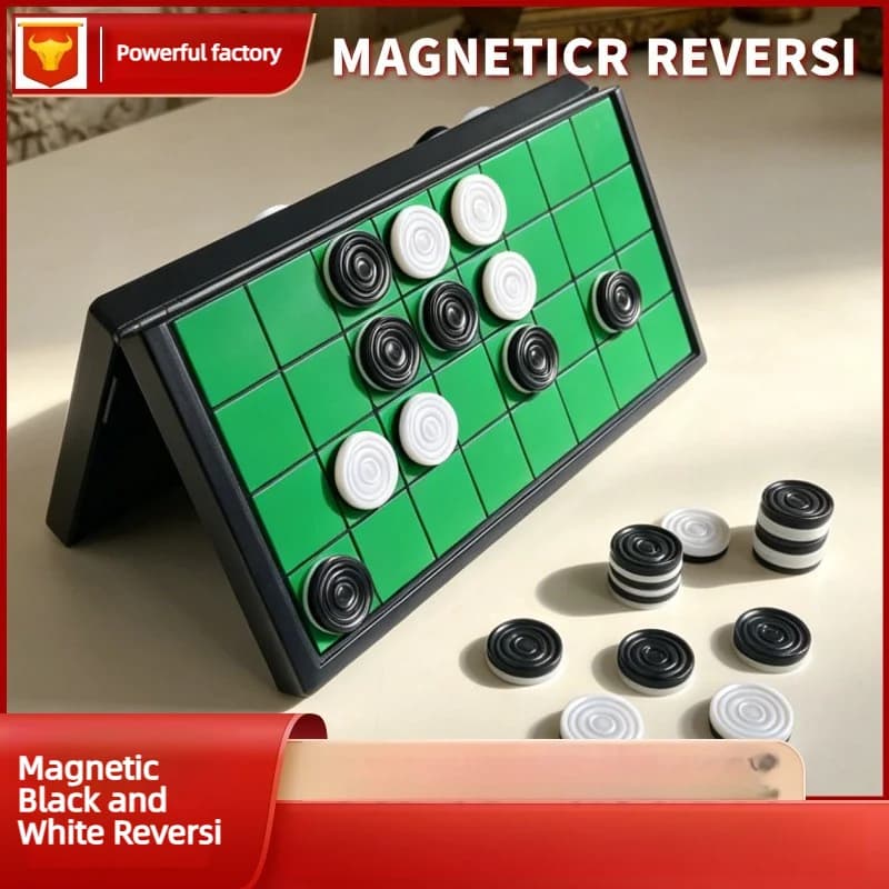 Magnetic Reversi Foldable Board Game Portable Othello Chess Set For Kids Adults Family Game