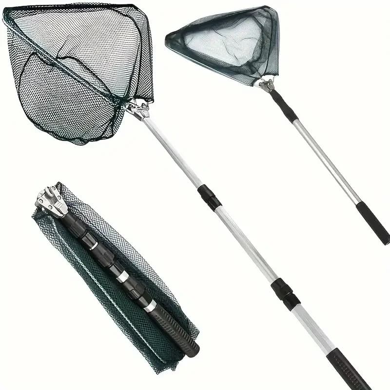 Maniglia allungabile da 55-112 cm Rete da pesca pieghevole retrattile portatile Rete da pesca telescopica per atterraggio per acqua dolce