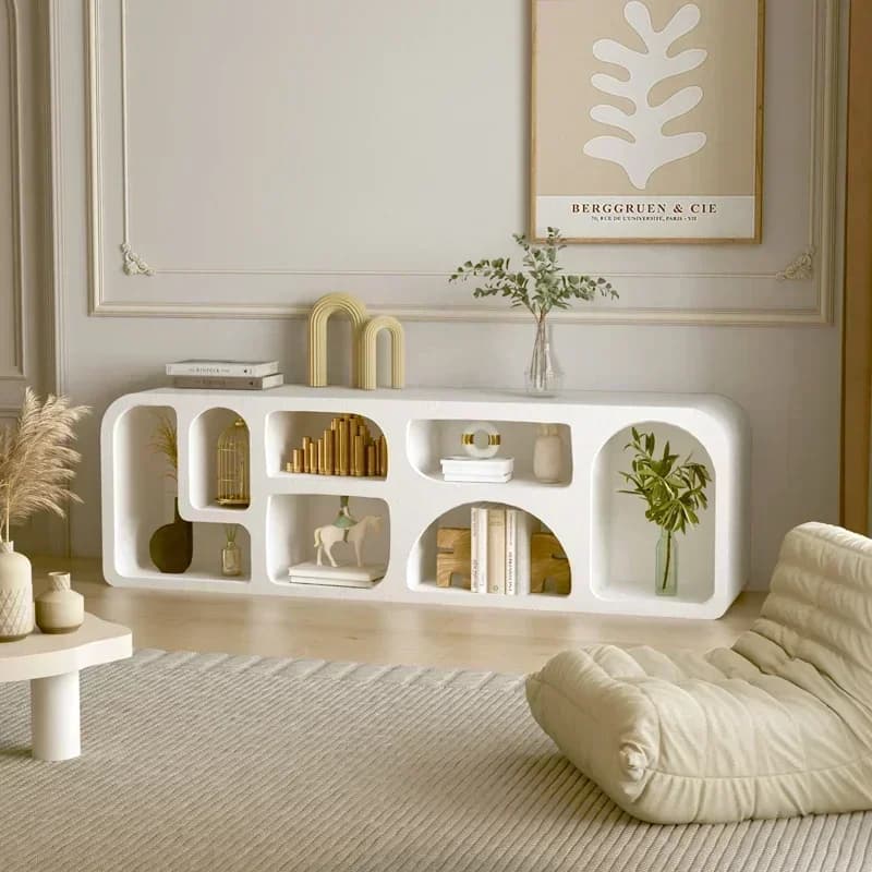 Modern Salon Tv Stand Monitor Floor Filing Nordic Wood Simple Sideboard Tv Cabinet